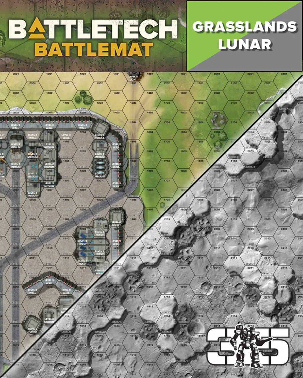 Other BattleTech: Battlemat Grasslands/Lunar 3 Other BattleTech: Battlemat Grasslands/Lunar