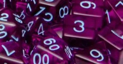 Other Role4Initiative Translucent Dark Purple With Light Blue Numbers 15ct Polyhedral Set