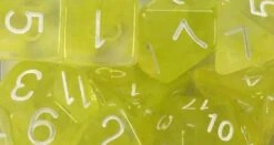 Other Role4Initiative Diffusion Ochre Jelly With White Numbers 15ct Polyhedral Set