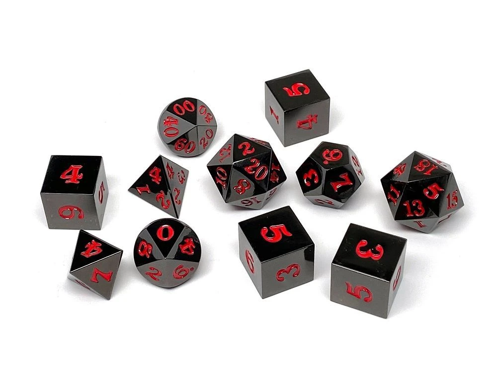 Other Easy Roller Metal Gunmetal Red Signature Font 11ct Polyhedral Set 3 Other Easy Roller Metal Gunmetal Red Signature Font 11ct Polyhedral Set