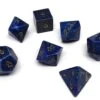 Other Lapis Semi-Precious Gemstone 7ct Polyhedral Dice Set With Gold Elvenkind Font -Game Store 5650321085250306305 74378