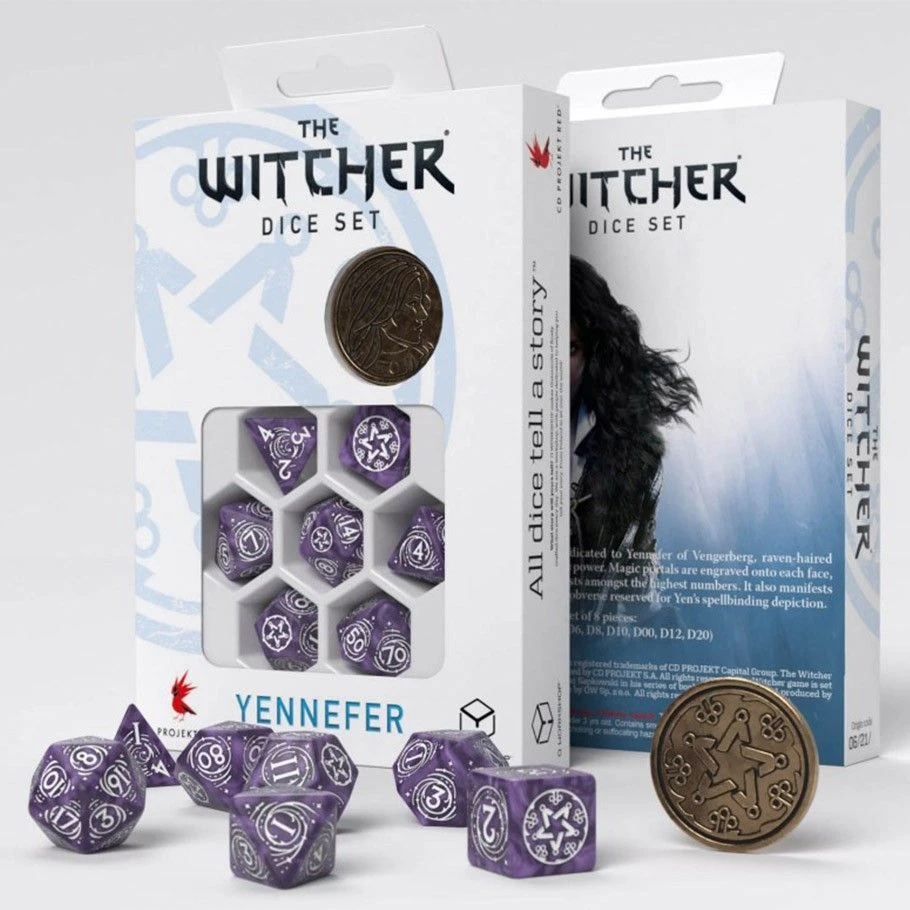 Q-Workshop The Witcher 7ct Polyhedral Dice Set Yennefer Lilac & Gooseberries 3 Q-Workshop The Witcher 7ct Polyhedral Dice Set Yennefer Lilac & Gooseberries