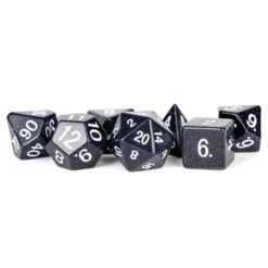 Metallic Dice Games 7ct Polyhedral Gemstone Dice Set Blue Sandstone