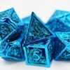 Foam Brain 7ct Metal Polyhedral Dice Set - Hollow Seascape Electric Blue -Game Store 7204841099095867905 74378