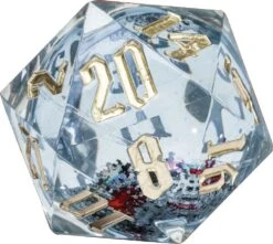 D20 Snow Globe: Gold, Silver, Red & Gold