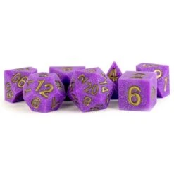 Metallic Dice Games 7ct Silicone Sharp Edge Polyhedral Dice Set - Regal
