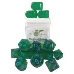 15-Set Translucent Dark Green/Light Blue