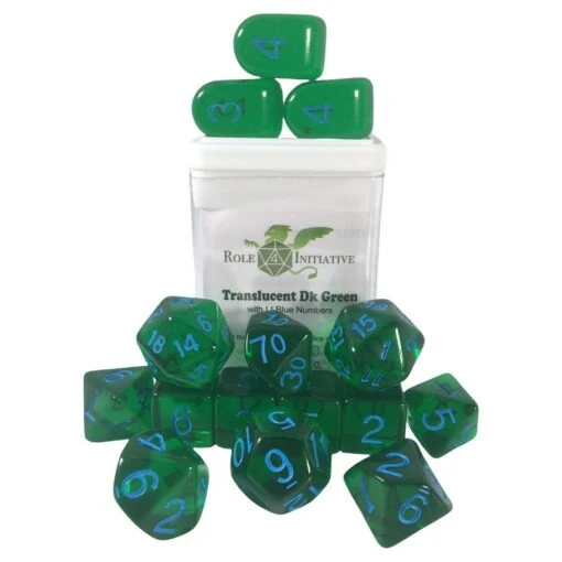 15-Set Translucent Dark Green/Light Blue