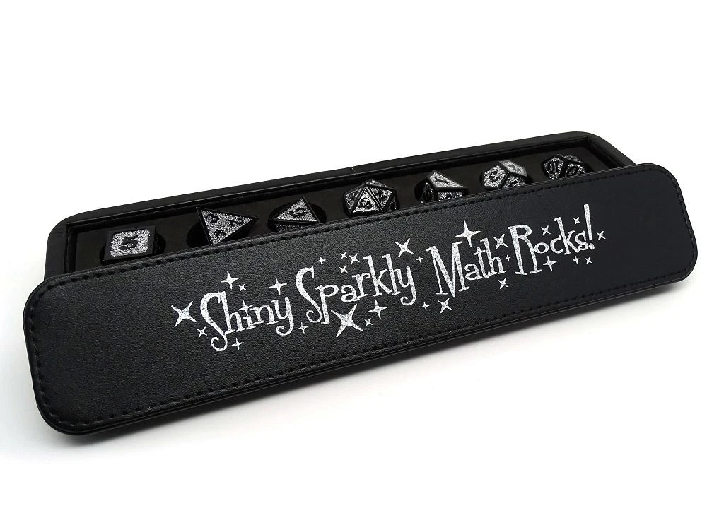 Dice Coffer Shiny Rocks Silver 3 Dice Coffer Shiny Rocks Silver