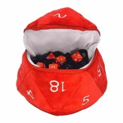 18398 Plush Dice Bag D20 Red