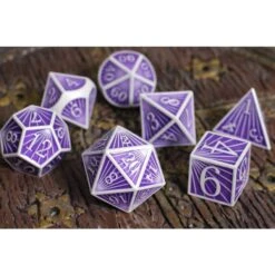 7ct Deco Purple Metal Dice