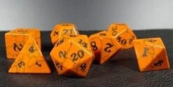 7 Set Orange Cracked Stone
