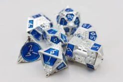 Foam Brain Games 7ct Metal Polyhedral Dice Set Interstellar Indi