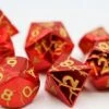 Foam Brain Games 7ct Metal Polyhedral Dice Set Ruby Quarry -Game Store 8206205147567525633 74378