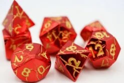 Foam Brain Games 7ct Metal Polyhedral Dice Set Ruby Quarry