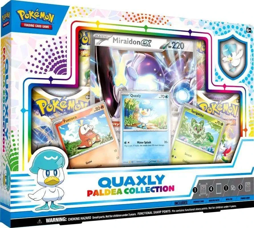 Pokemon Quaxly Paledea Collection 3 Pokemon Quaxly Paledea Collection