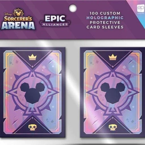 Disney Sorcerer's Arena: Holographic Sleeves 100ct (Lorcana TCG Compatible!)