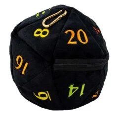 Plush D20 Rainbow Dice Bag