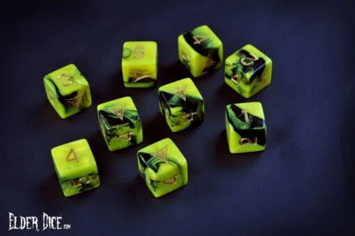 Other Elder Dice - Tube Of Yellow Sign D6 Dice