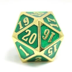 Other Die Hard Dice Metal Spindown D20 Brilliant Gold Emerald