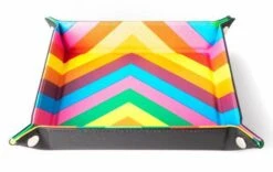 Other Metallic Dice Games Rainbow Leather Folding Dice Tray