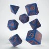 Other Q-Workshop Wizard Dark Blue/Orange 7ct Polyhedral Set -Game Store wizard dark blue orange dice set