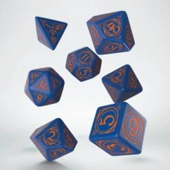 Other Q-Workshop Wizard Dark Blue/Orange 7ct Polyhedral Set